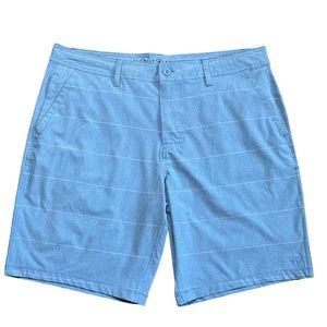 Hang Ten Men's Blue Flat Front Hybrid Shorts Sz. 38‎ NWT